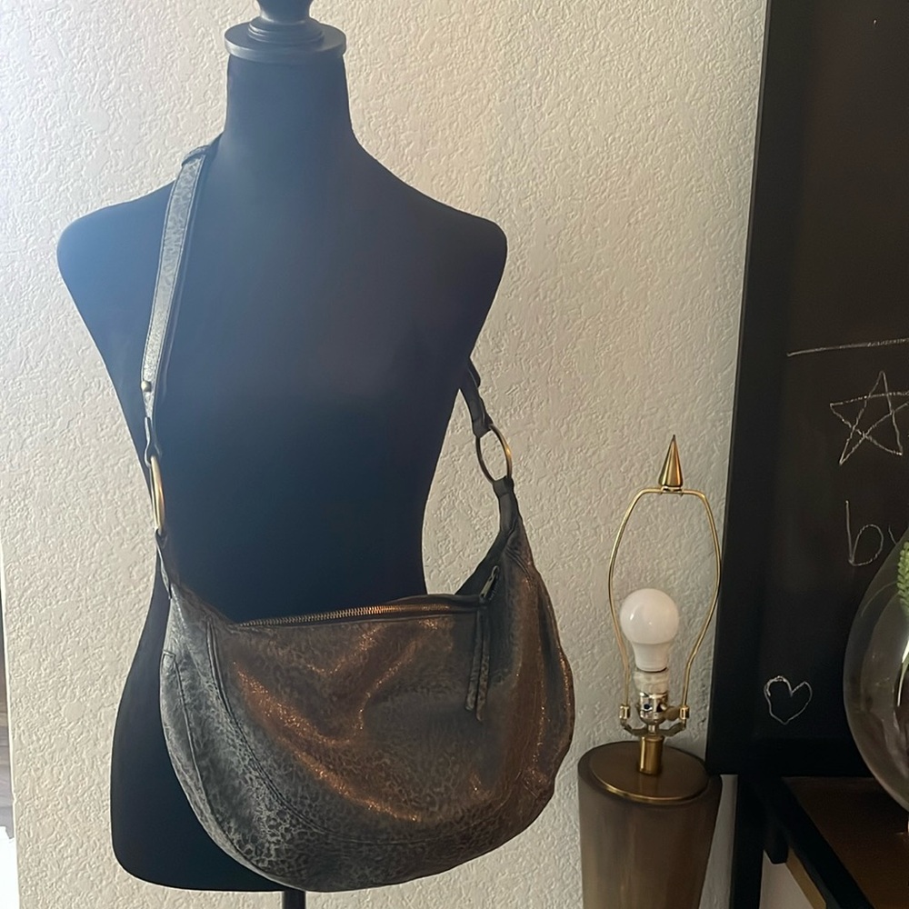Anthropologie moon leather crossbody
